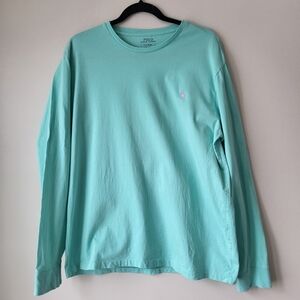 Polo by Ralph Lauren Men's Turquoise Long Sleeve Tee